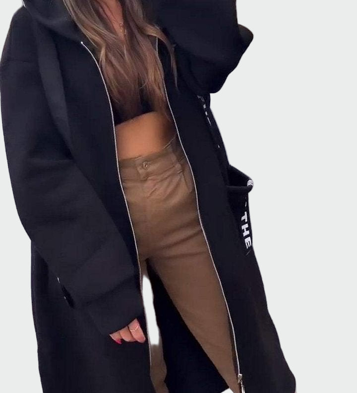 Pikk mantel kapuutsiga