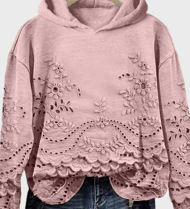 Niiduroheline pitsist kapuutsiga dressipluus