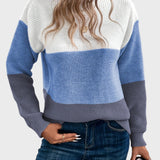 Elegantne kootud kõrge kaelusega kampsun