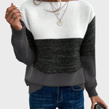 Elegantne kootud kõrge kaelusega kampsun