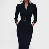 Inês - Vestido elegante cintado