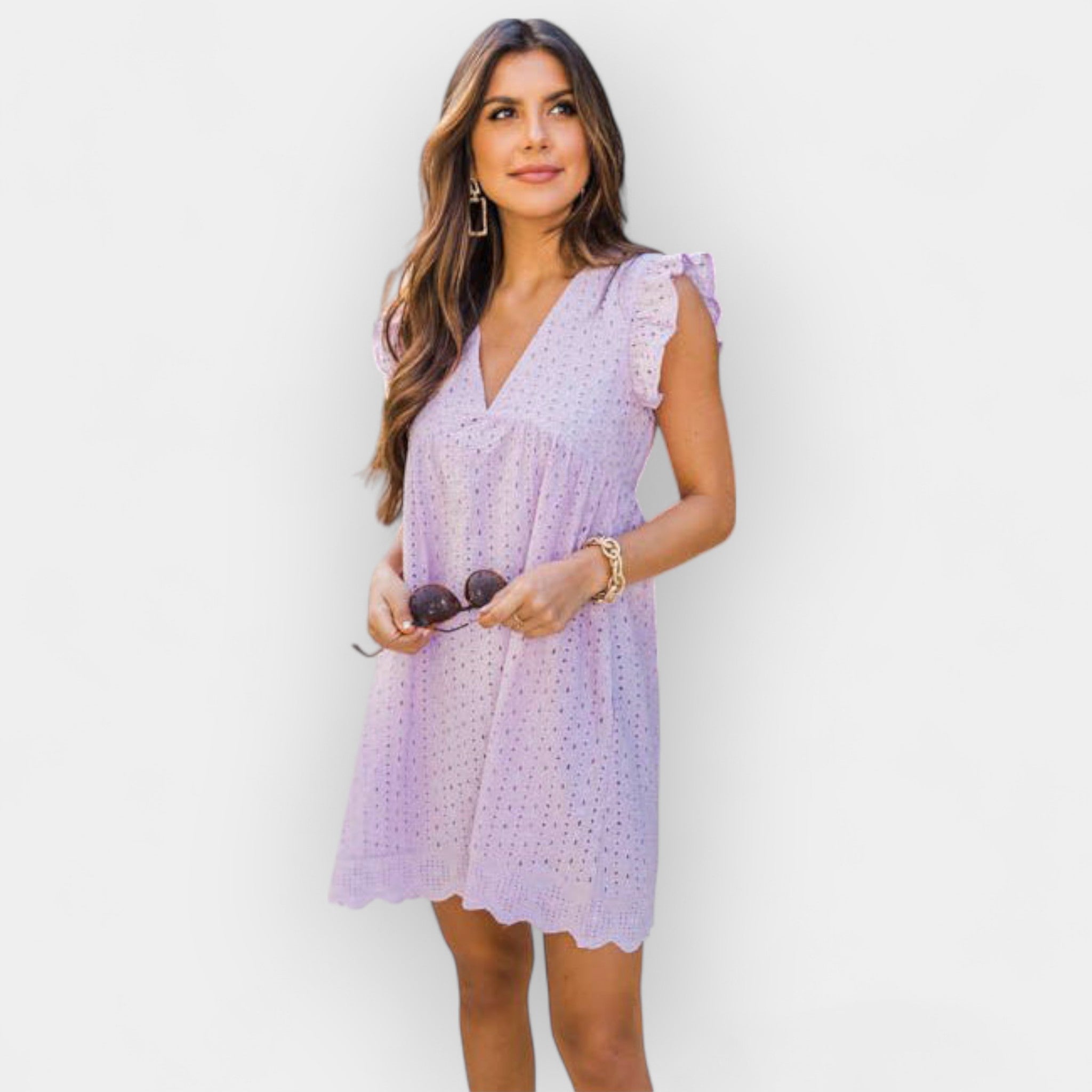 Suvine kleit peide lühikeste pükste ja taskutega